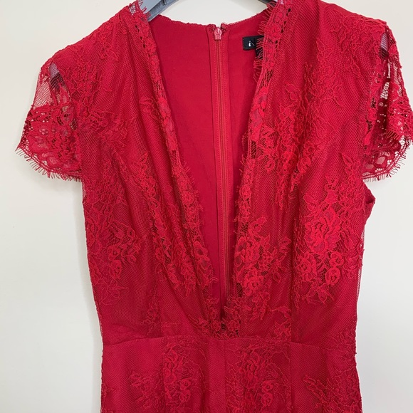 NBD Red Lace Romper sz XS - Picture 3 of 7
